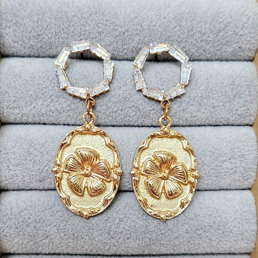 Royal Fleur Drop- Premium Anti-Tarnish Earrings for Girls & Women