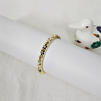 Mavique- Gold Plated Anti-Tarnish Enamel Bracelet