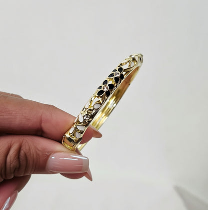 Mavique- Gold Plated Anti-Tarnish Enamel Bracelet