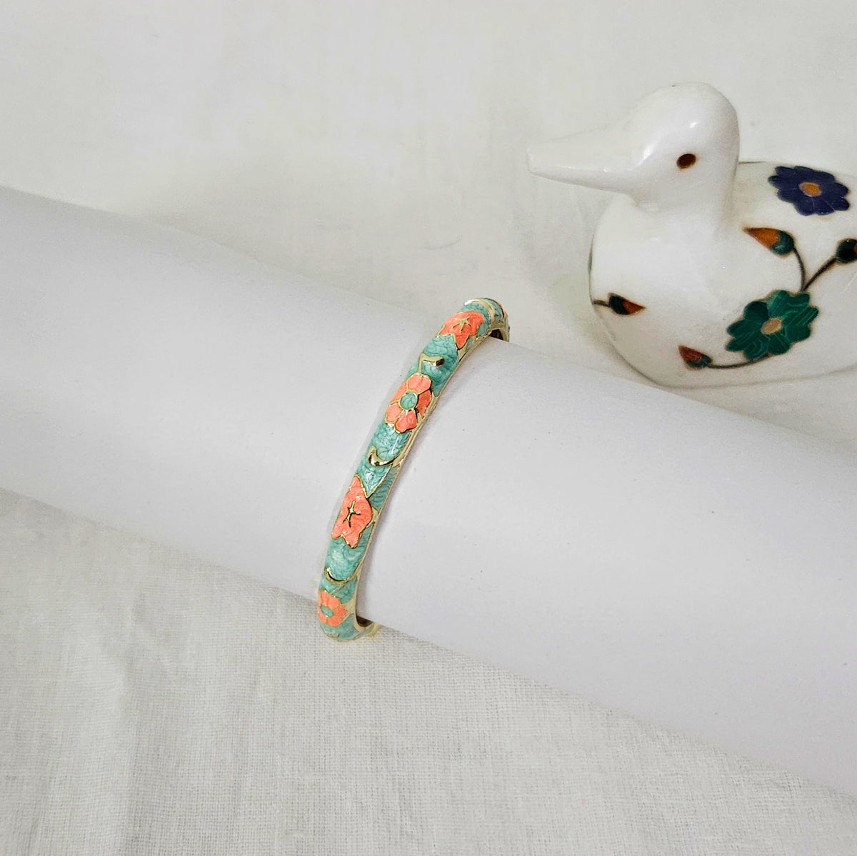 Mavique- Gold Plated Anti-Tarnish Enamel Bracelet