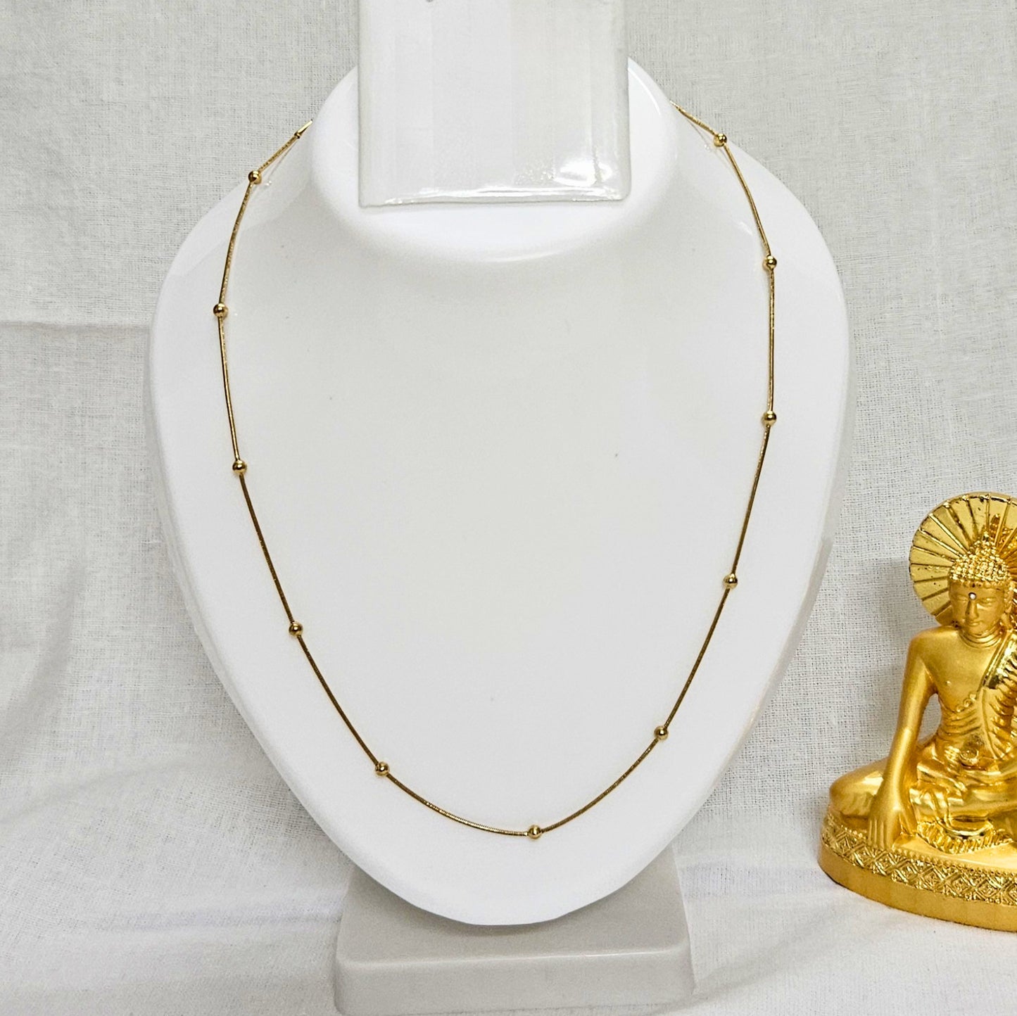 Nova Ball- Anti-Tarnish Golden Ball Chain (Unisex), Daily Wear, Colour Guaranteed