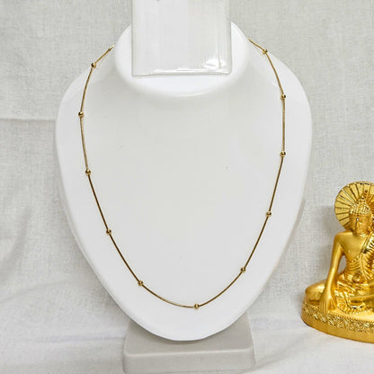 Nova Ball- Anti-Tarnish Golden Ball Chain (Unisex), Daily Wear, Colour Guaranteed