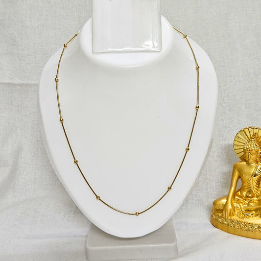 Nova Ball- Anti-Tarnish Golden Ball Chain (Unisex), Daily Wear, Colour Guaranteed