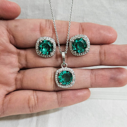 Serique - AD Stone Chain Pendant Set for Girls & Women