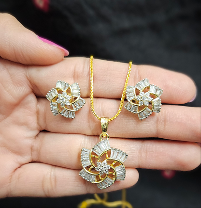 Lunora - AD Pendant Set for Women