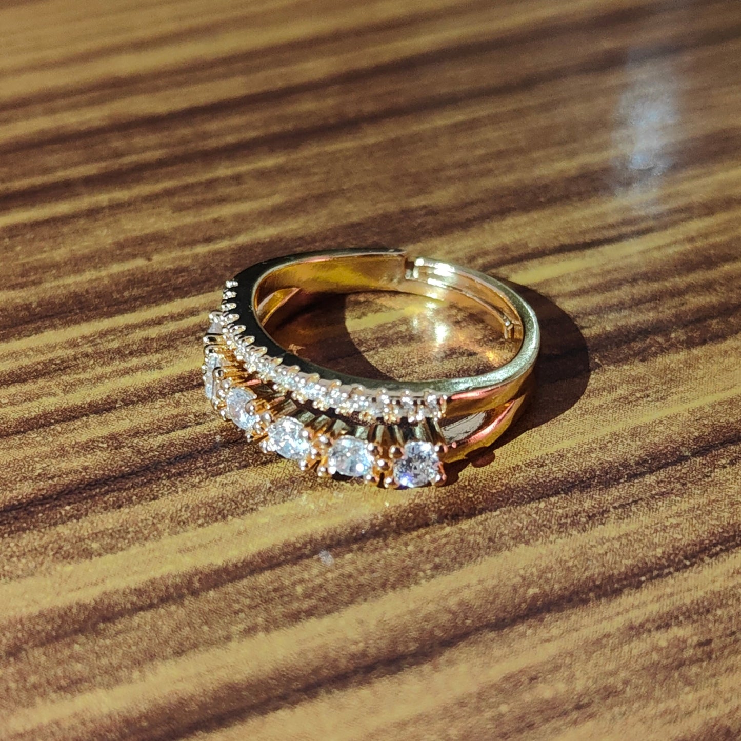 Regal Radiance - AD Adjustable Ring for Women
