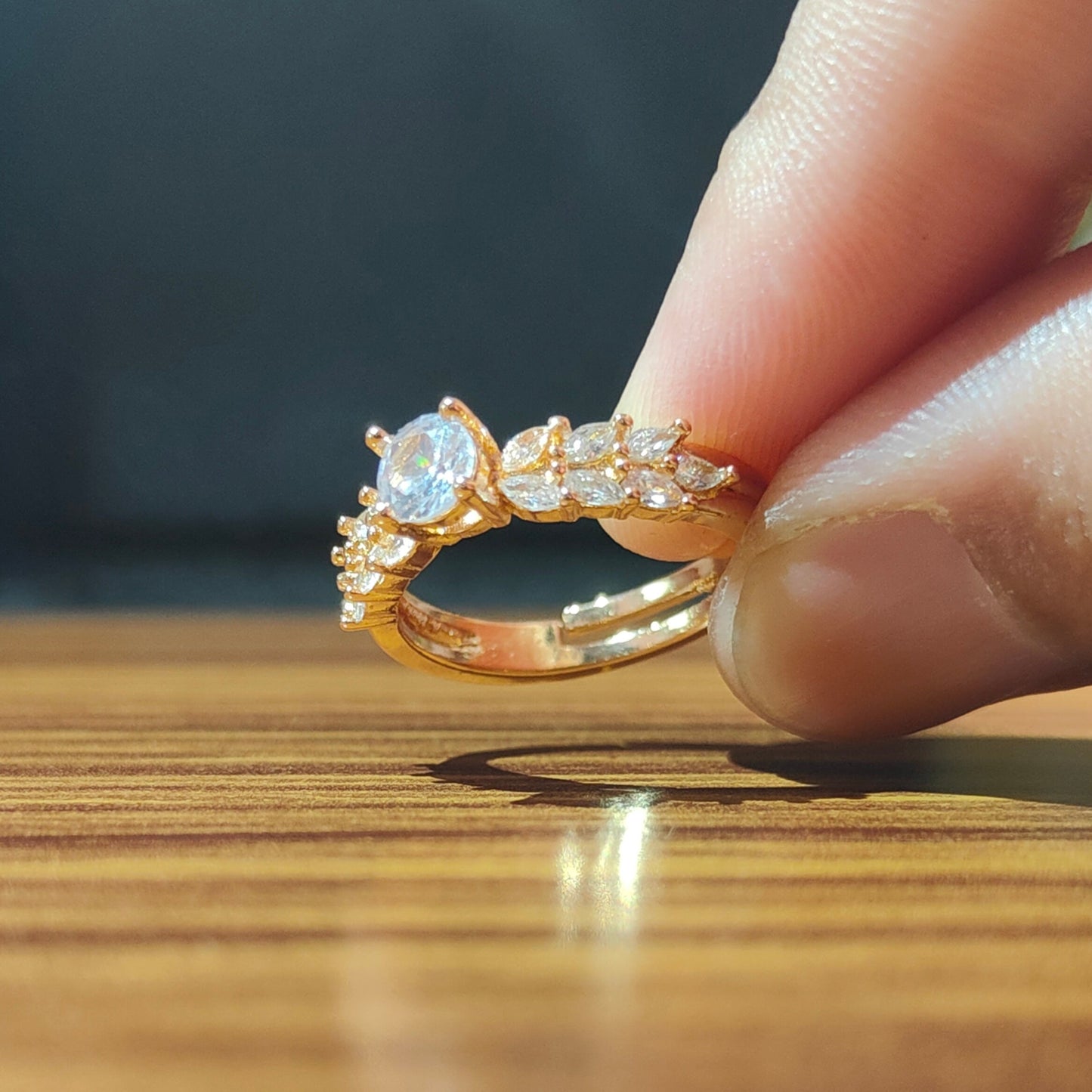 Aurumé - AD Adjustable Ring for Women