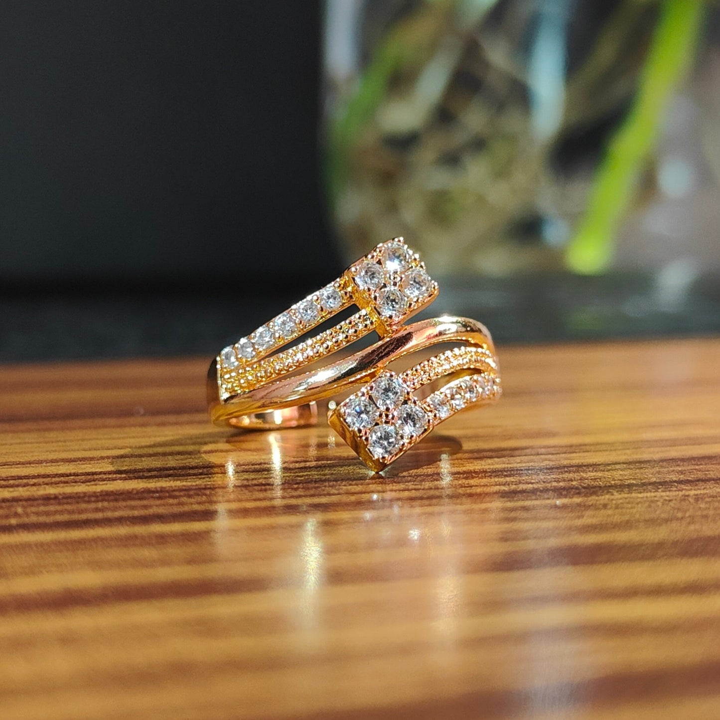Gleamira - AD Adjustable Ring for Women
