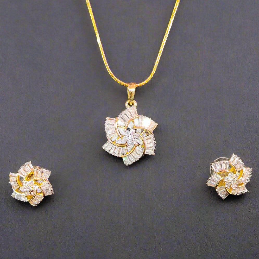 Lunora - AD Pendant Set for Women
