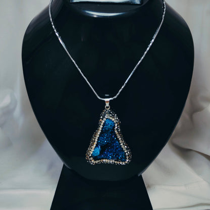 Electro plated with crystal necklace