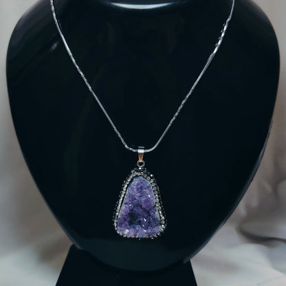Electro plated with crystal necklace