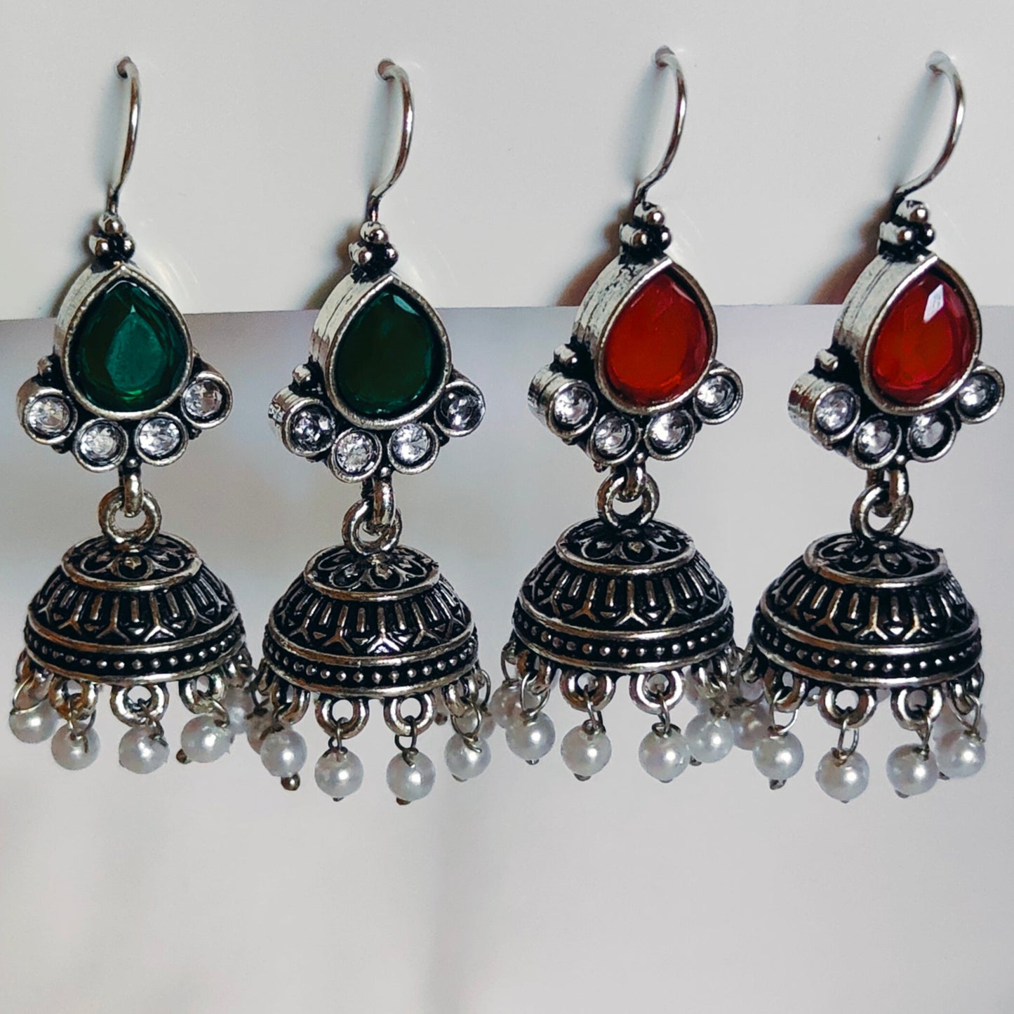 Calla : Jhumka for Women | Oxidised | Brass