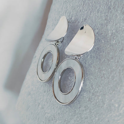 Iris : Korean Circular drop Earrings for Women