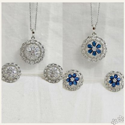 Regalyn - AD Stone Chain Pendant Set for Girls & Women