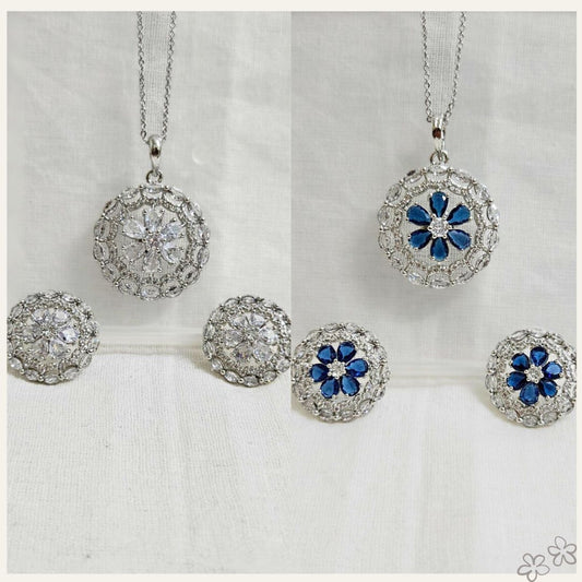 Regalyn - AD Stone Chain Pendant Set for Girls & Women