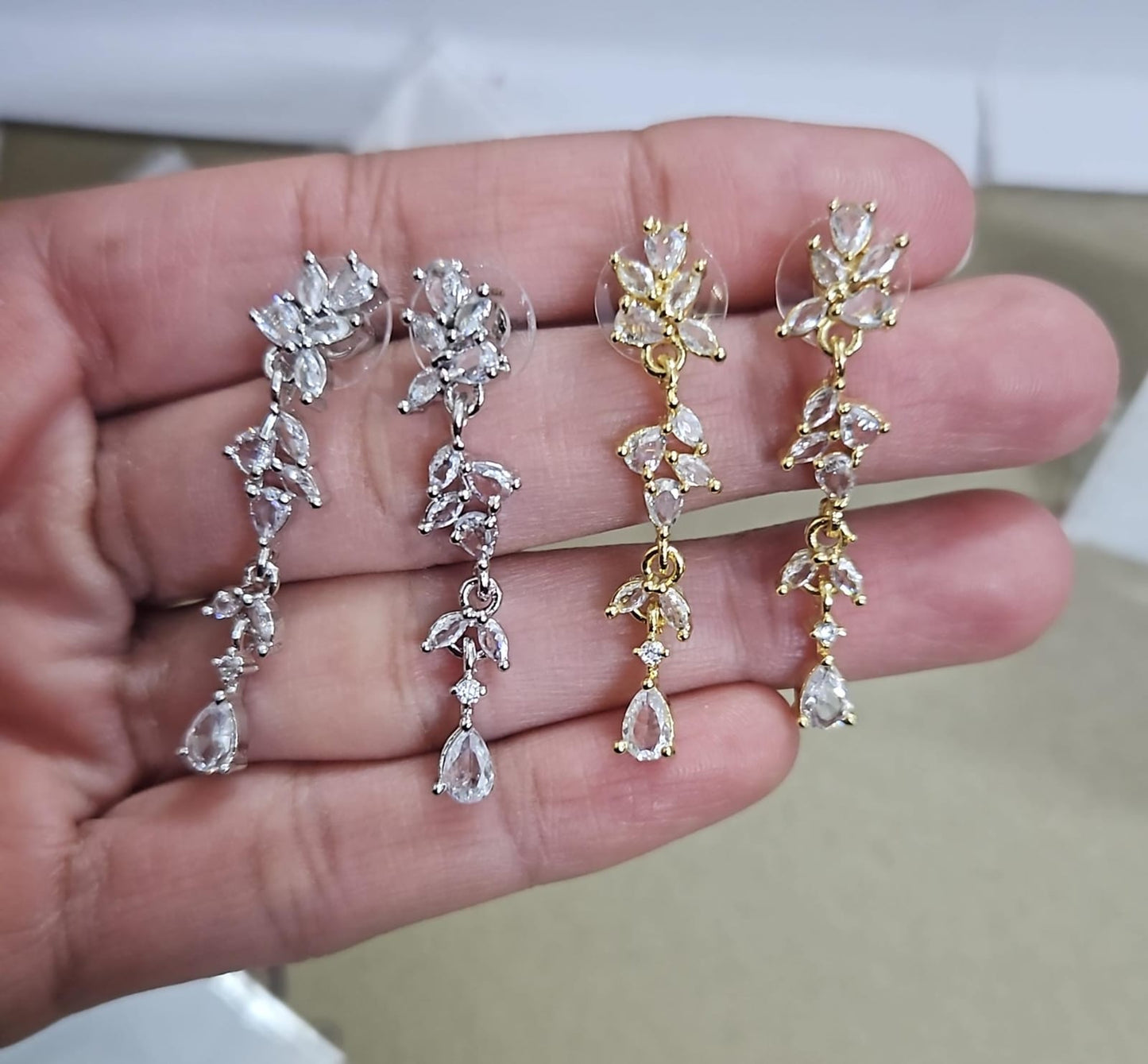 Shyvra- AD Stone Hanging Earrings for Girls & Women