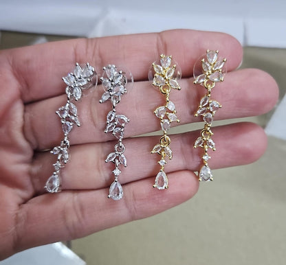 Shyvra- AD Stone Hanging Earrings for Girls & Women