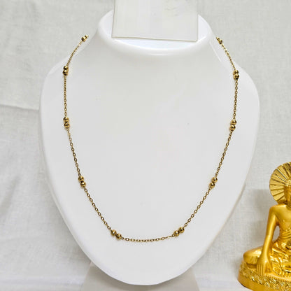 EverDot- Anti-Tarnish Golden Ball Chain (Unisex), Daily Wear, Colour Guaranteed