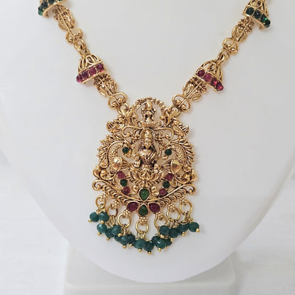Royal Temple Long Jewellery Long Necklace Set for Girls & Women