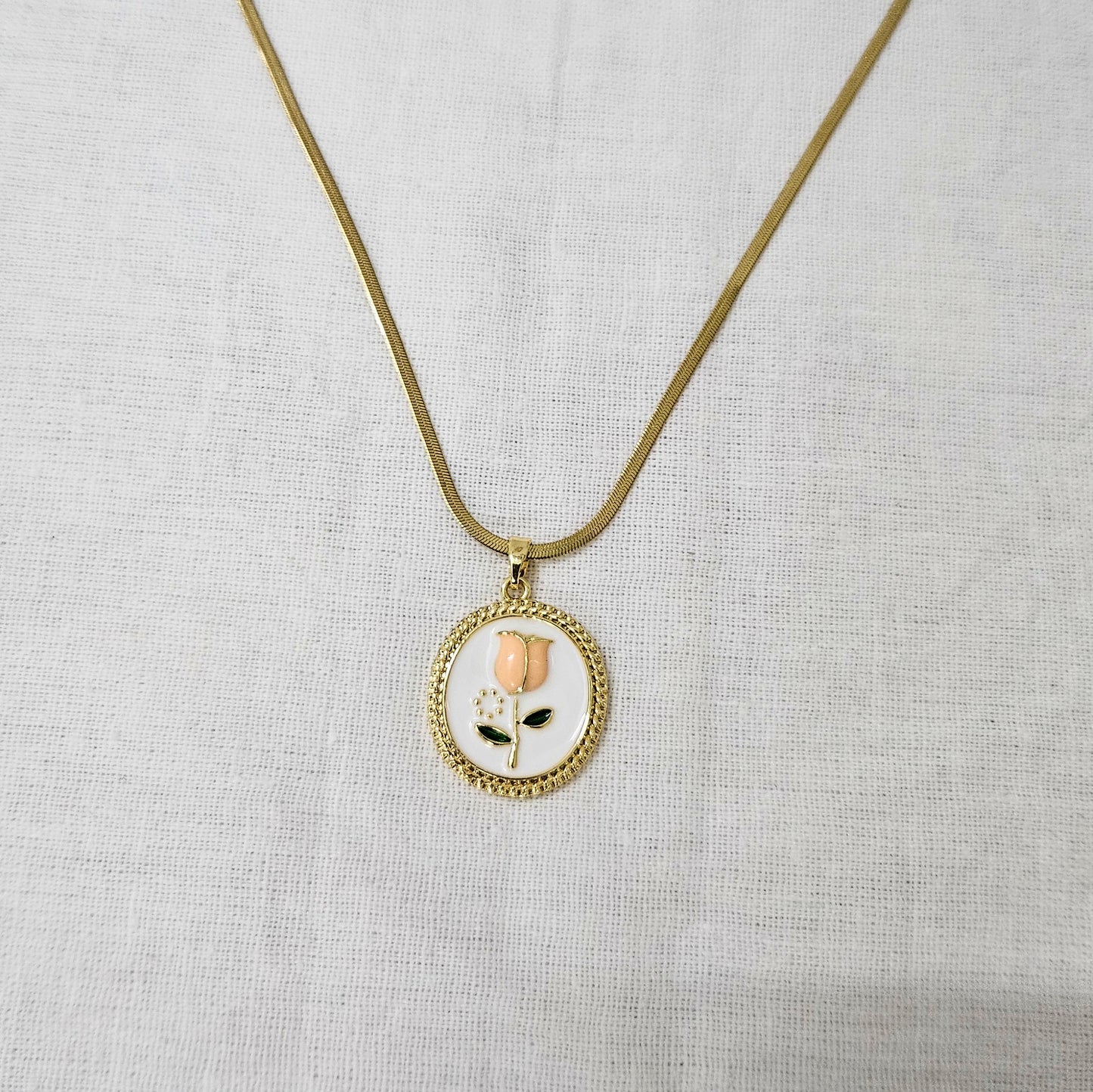 Enamelia Charm- Enamel Chain Pendant for Girls & Women