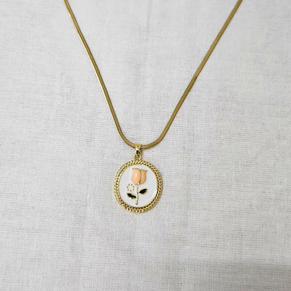 Enamelia Charm- Enamel Chain Pendant for Girls & Women