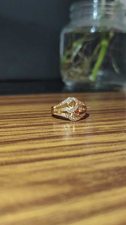 Opulenza - AD Adjustable Ring for Women